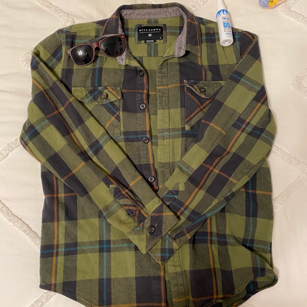 Men’s Green Billabong Flannel